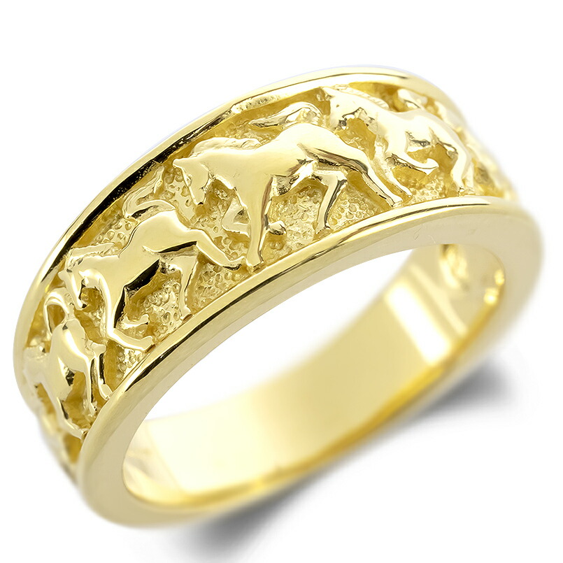 楽天市場】婚約指輪 レディース 18金 18k 馬 リング 指輪 k18 シンプル