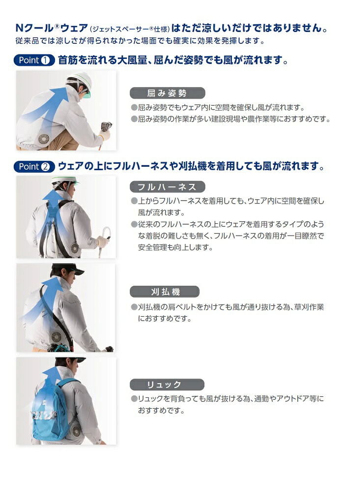 楽天市場】NA-1142 Nクールウェア 長袖 ポリエステル100% 服単品