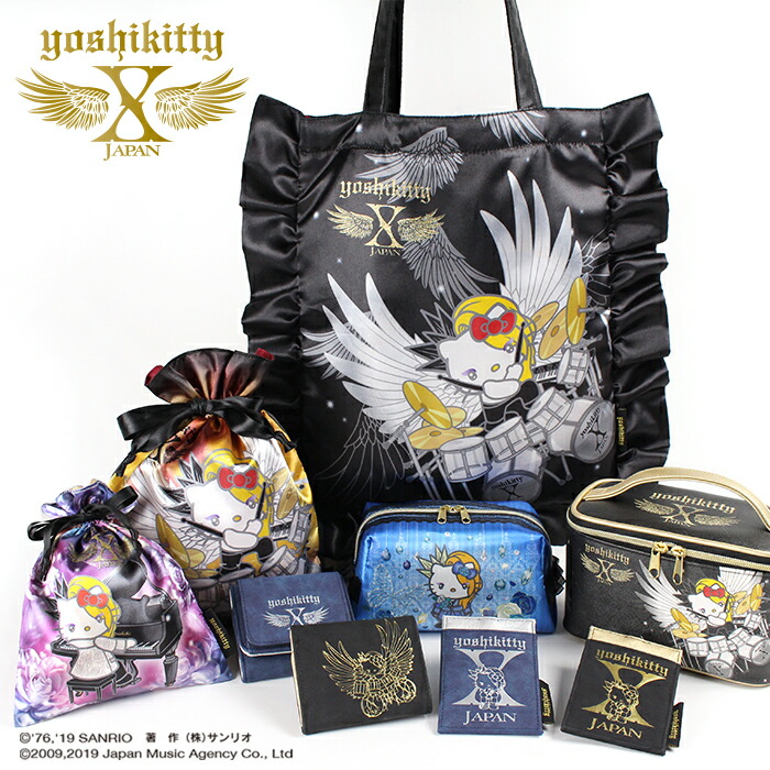 楽天市場】yoshikitty サテンフリルトートバッグ キティちゃん バッグ