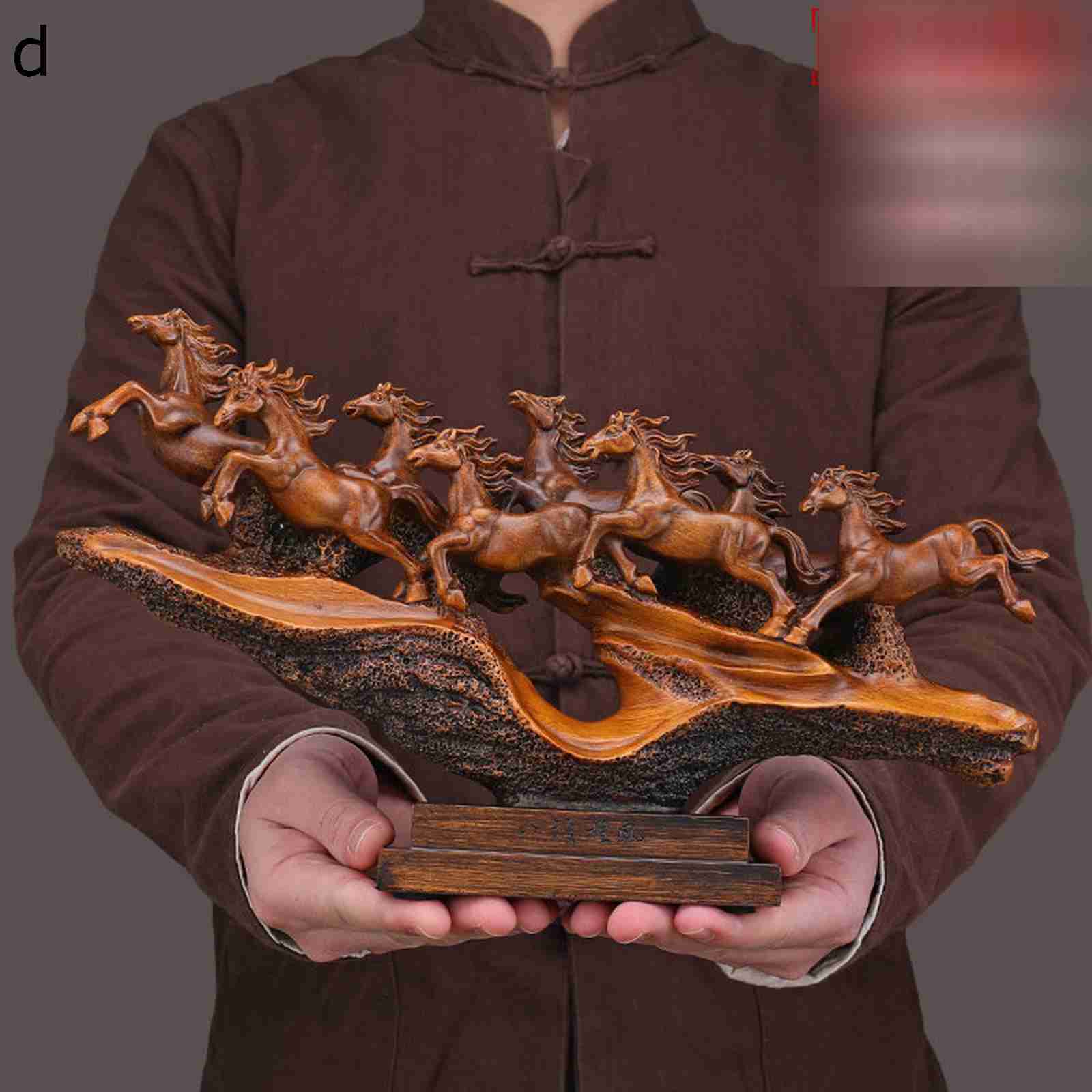 楽天市場】風水グッズ 樹脂彫刻 8頭の馬の像の装飾品 置物 中国風の