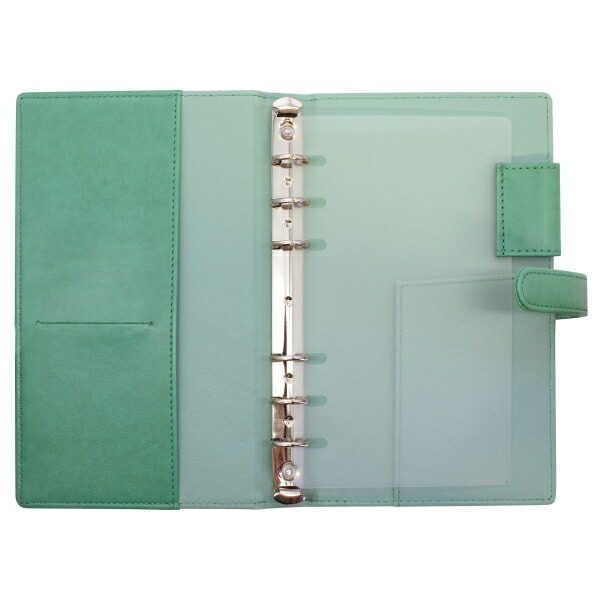 楽天市場】PUレザー バイブルサイズ 6穴 システム手帳バインダー