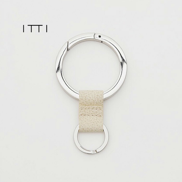 楽天市場】【あす楽】キーリング キーホルダー カラビナ 白なめし