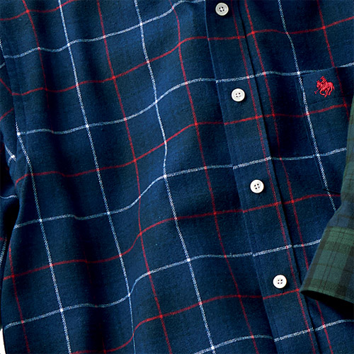 楽天市場】ボタンダウンシャツ 長袖 チェック柄 メンズ ポロ・ビー