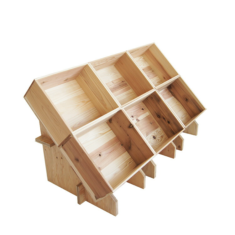 楽天市場】【木箱セット】マルシェ用傾斜台3列2段タイプ+【木箱SA10KN