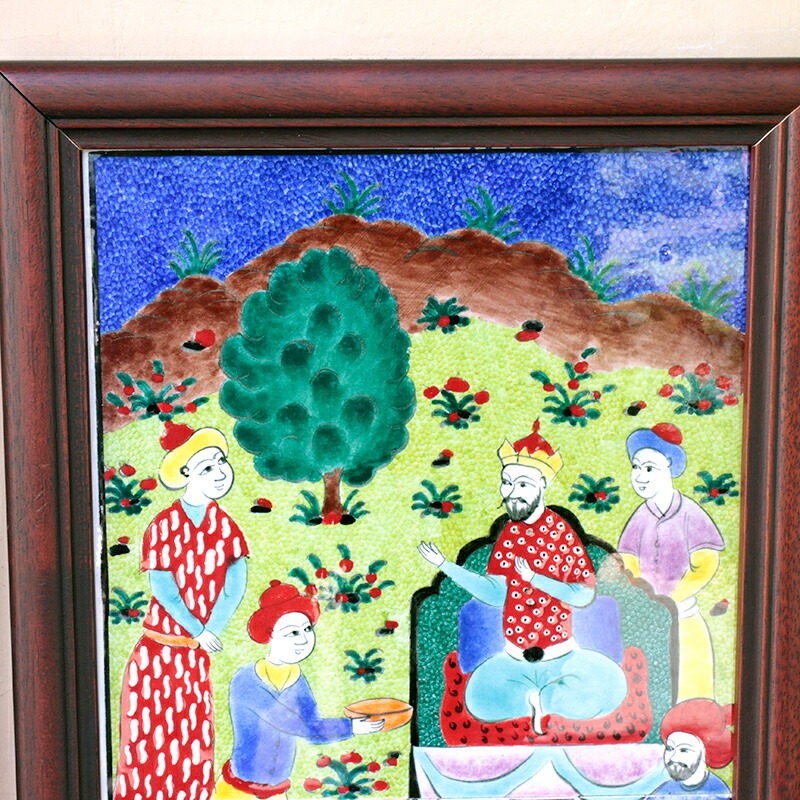 楽天市場】【15%OFFクーポン対象】トルコ手書きタイル2枚額・細密画