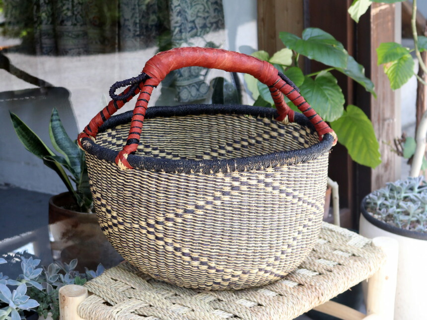 楽天市場】アフリカンバスケット 特大 直径40cm ブルキナバスケット 羊