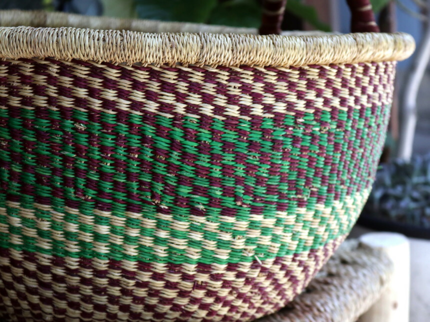 楽天市場】アフリカンバスケット 特大 直径40cm ブルキナバスケット 羊