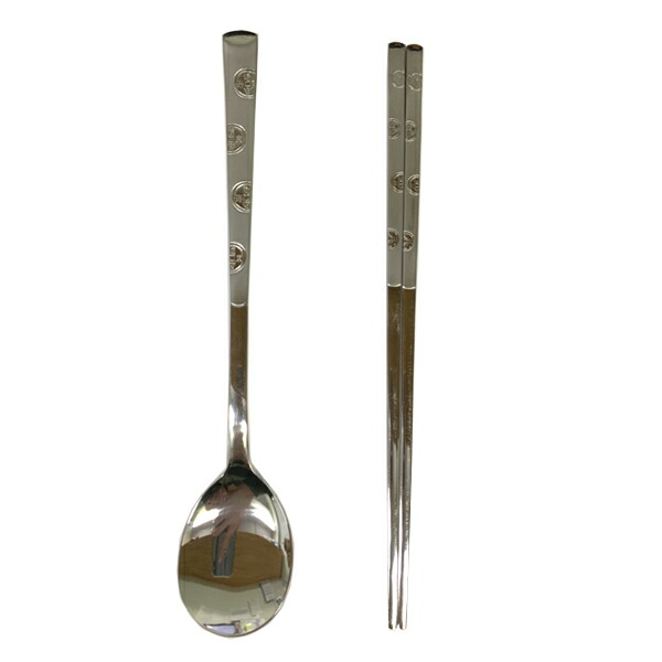 楽天市場】韓国箸とスプーンのセット 韓国貨幣柄 送料無料 ネコポス