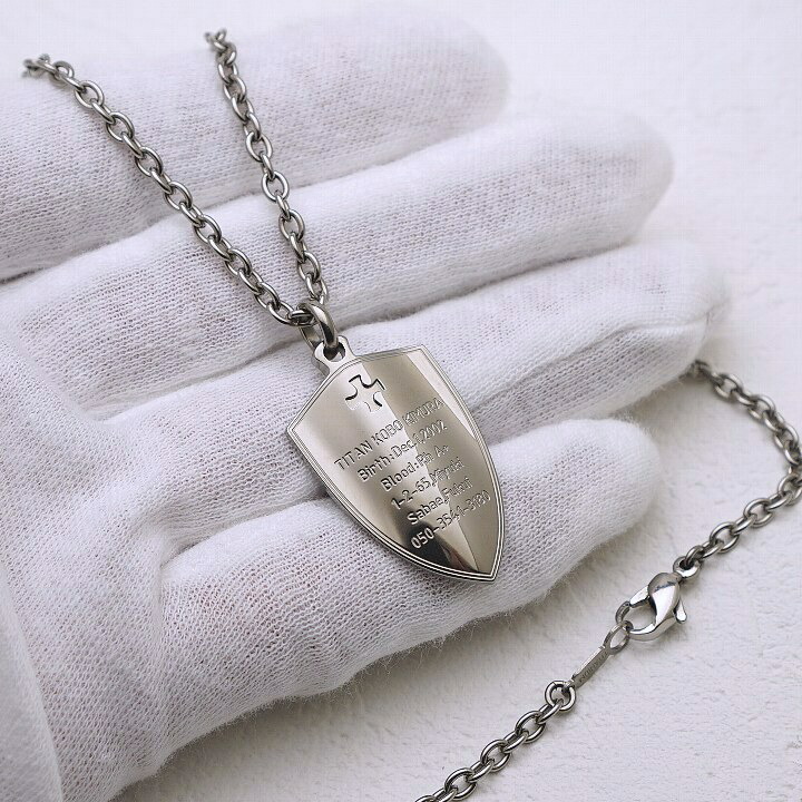 楽天市場】ドッグタグ 純 チタン ペンダント 削り出し 名入れ