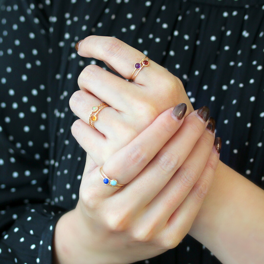 楽天市場】【最短当日出荷】天然石 K10ゴールド リング・スィン