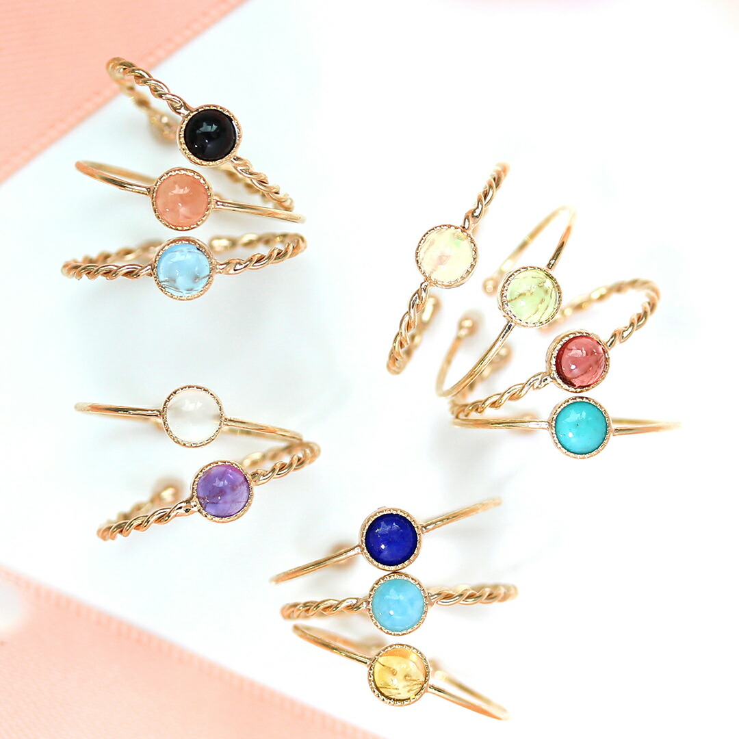 楽天市場】【最短当日出荷】天然石 K10ゴールド リング・デュン