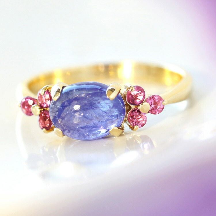 楽天市場】選べる脇石 タンザナイト K10 カラーゴールド リング