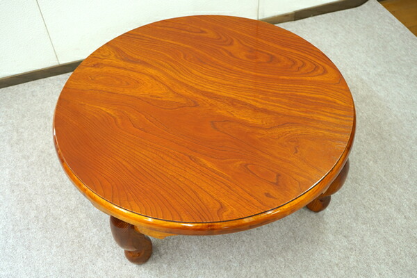 楽天市場】座卓 座敷机 丸卓 桔梗 ききょう 105cm丸 和風 ちゃぶ台