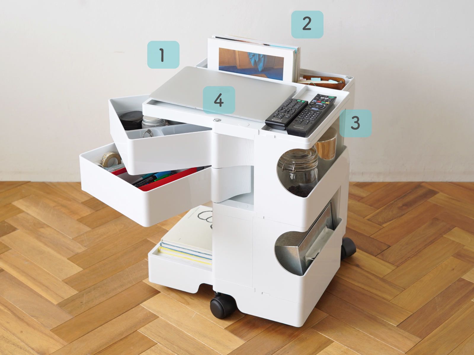 楽天市場】【在庫あり・正規品2年保証】全2色 ボビーワゴン 2段2トレイ