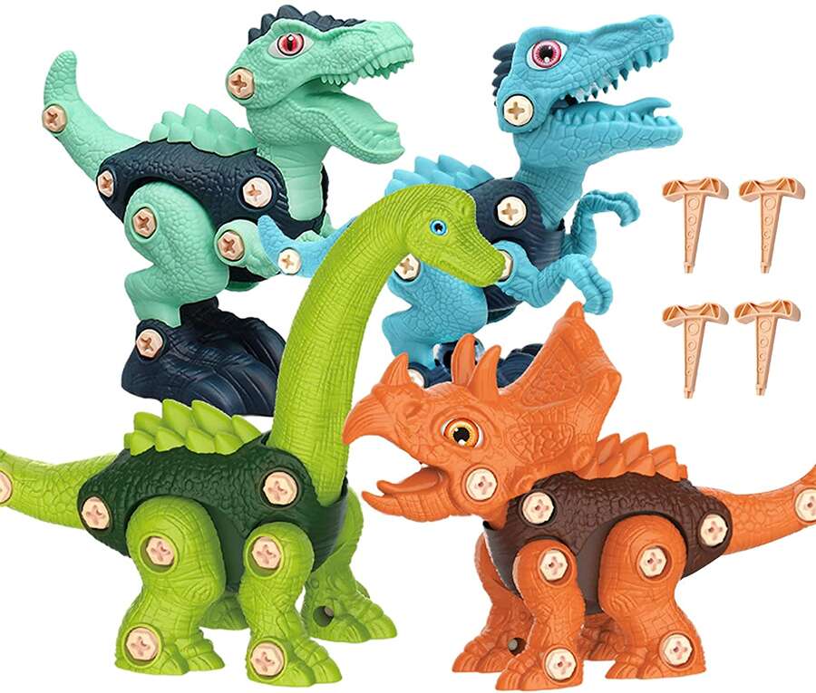 楽天市場】恐竜おもちゃ 4PCS 組み立ておもちゃ 大工さんごっこ DIY