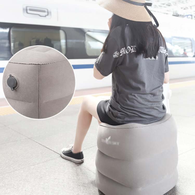 楽天市場】2個セット(フットレスト+エアバッグバッグ) ポンプ不要 調節