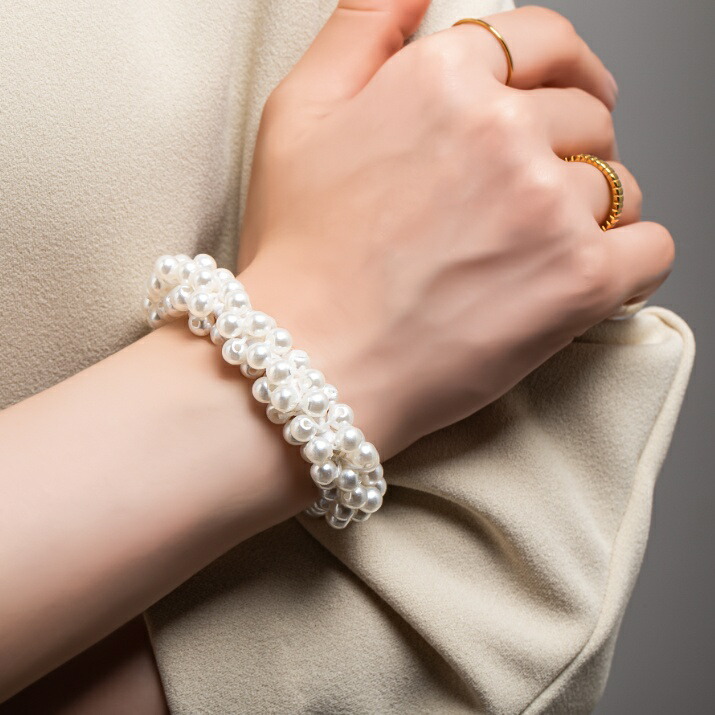 楽天市場】ヘアゴム《バブルパールヘアゴム》全3色 ヘアゴム シュシュ