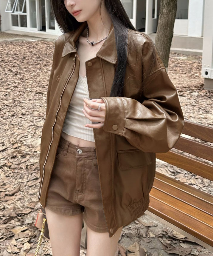 楽天市場】ジャケット《ビッグシルエットフェイクレザージャケット 全2