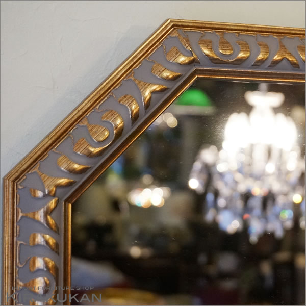 楽天市場】【スーパーセール価格】 鏡 壁掛け アンティーク 八角ミラー