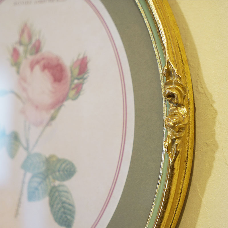 楽天市場】絵画 インテリア ルドゥーテ 薔薇 花 額絵 楕円 Bタイプ