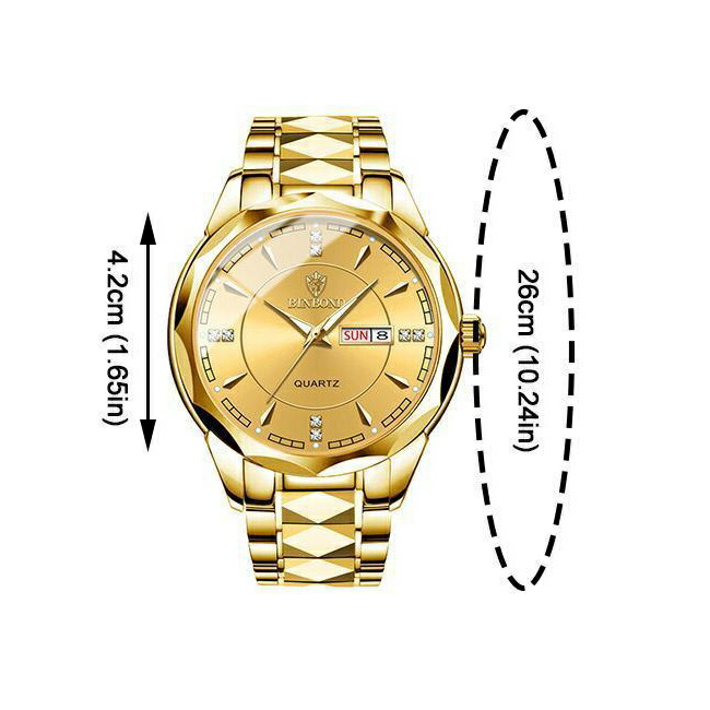 楽天市場】手元キラリ！クォーツ時計[メンズ クォーツ 腕時計 ゴールド