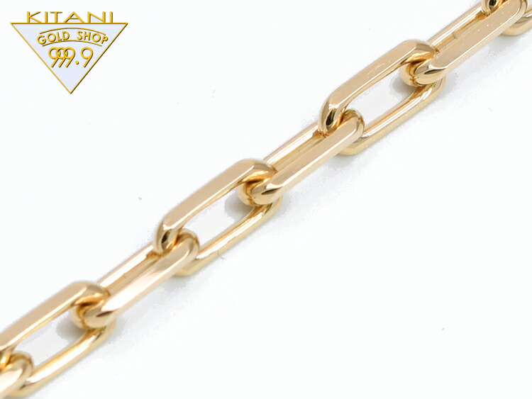 楽天市場】K18 極太 スーパー小豆 ブレスレット 幅 約5.5mm/全長18cm