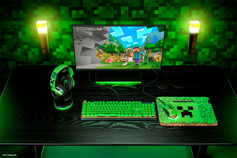 楽天市場】Razer BlackWidow V4 X Minecraft Edition Green Switch