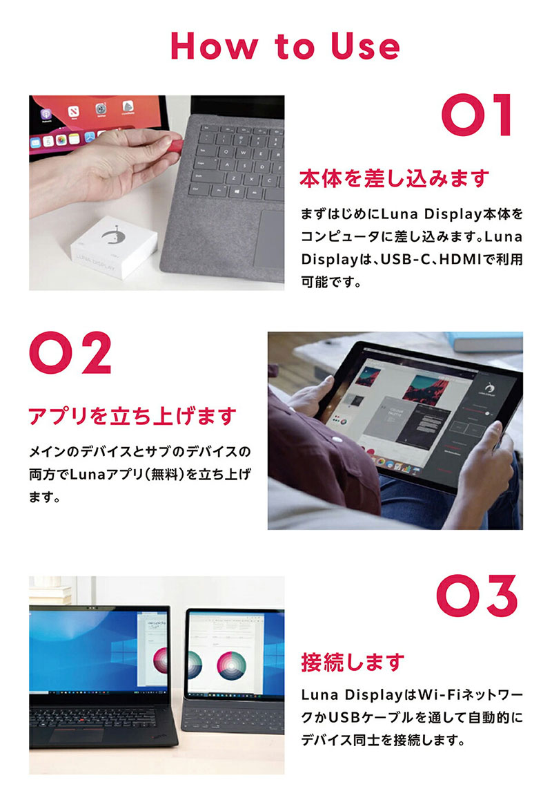 楽天市場】Astropad Luna Display USB-C セカンドディスプレイ