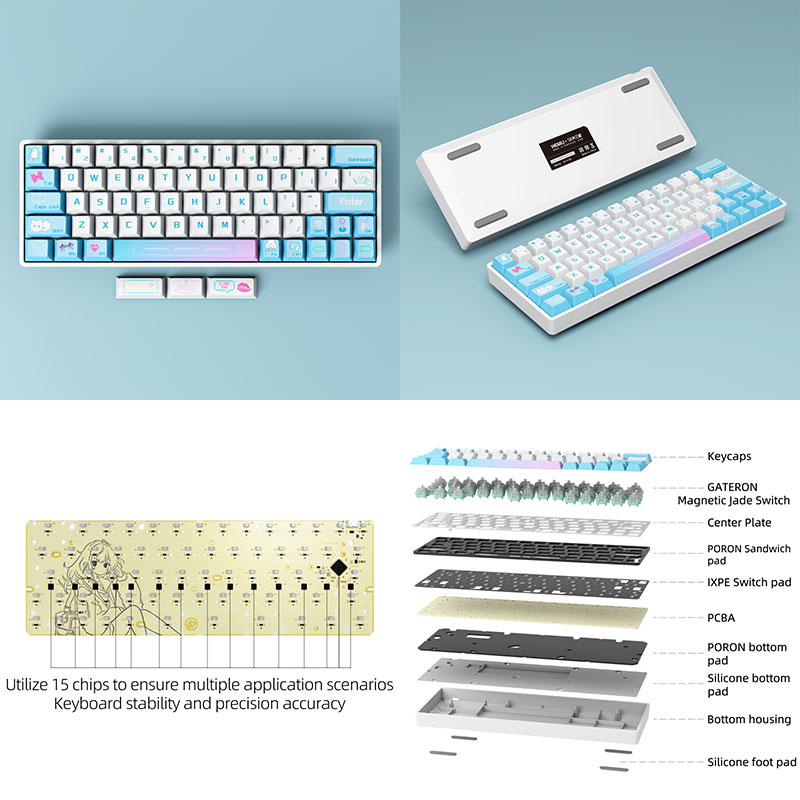 楽天市場】Sikakeyb Castle HM66 60% US配列 有線 8000Hz ラピッド