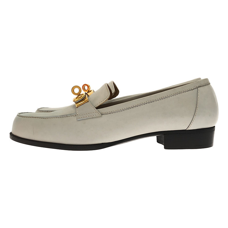 エルメス 36 23 ケリー金具 ローファー スエード ピンク ベージュ