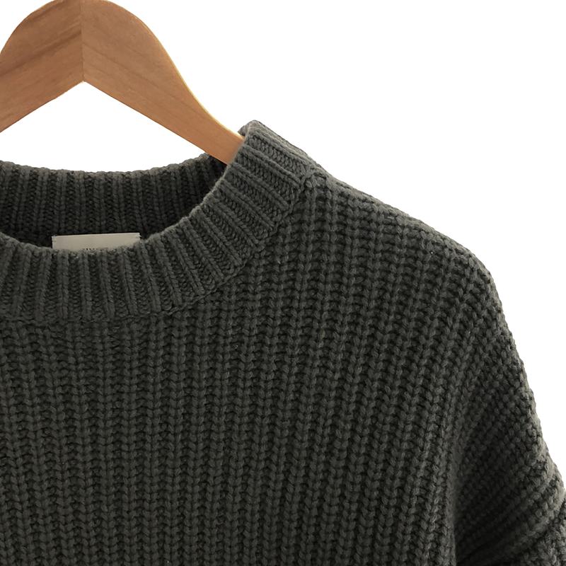 楽天市場】HYKE / ハイク | リブ クルーネック クロップドニット | 1