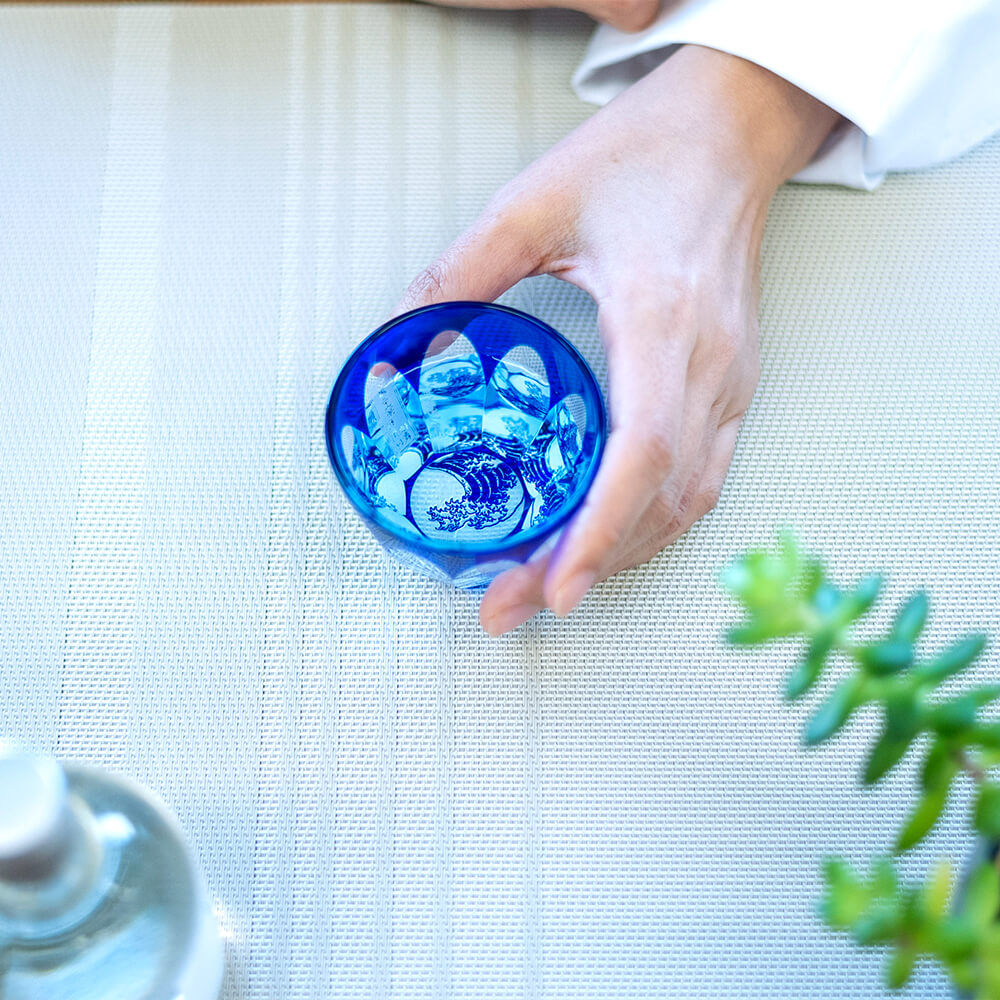 楽天市場】手づくり 彫刻 伝統工芸品 GLASSLAB 江戸切子 椎名切子 砂