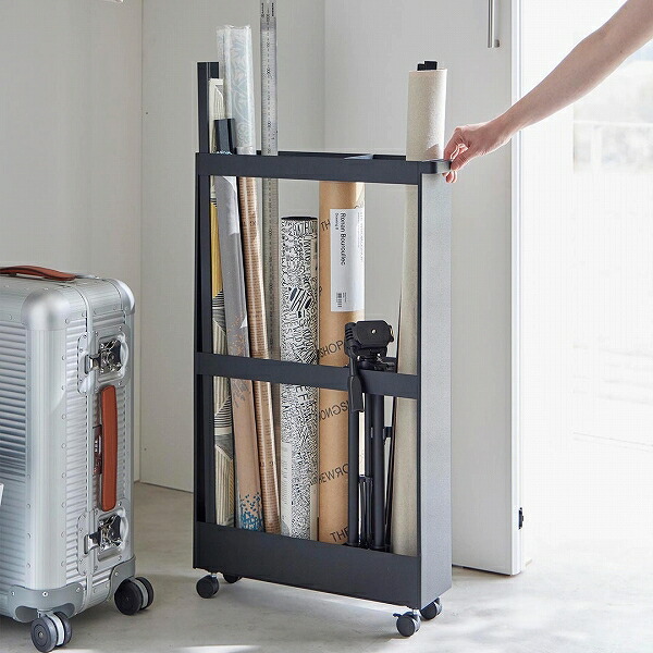 楽天市場】【お取り寄せ】山崎実業 tower キャスター付き長物収納