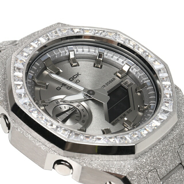 楽天市場】G-SHOCK GA2100SB フロステッド シルバー カスタム シルバー
