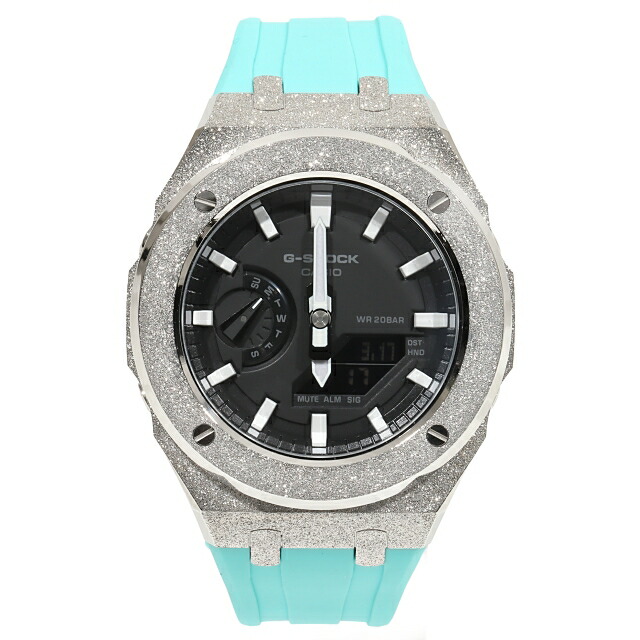 楽天市場】G-SHOCK GA2100 カスタム フロステッド ターコイズラバー