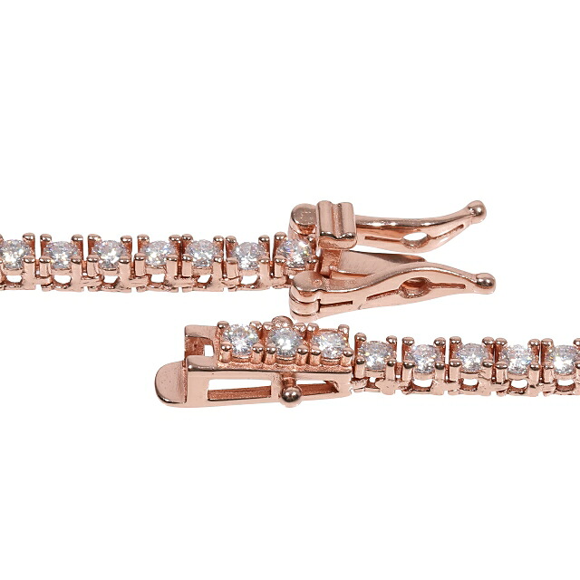 楽天市場】モアサナイト ネックレス 2mm アクセサリー ローズゴールド