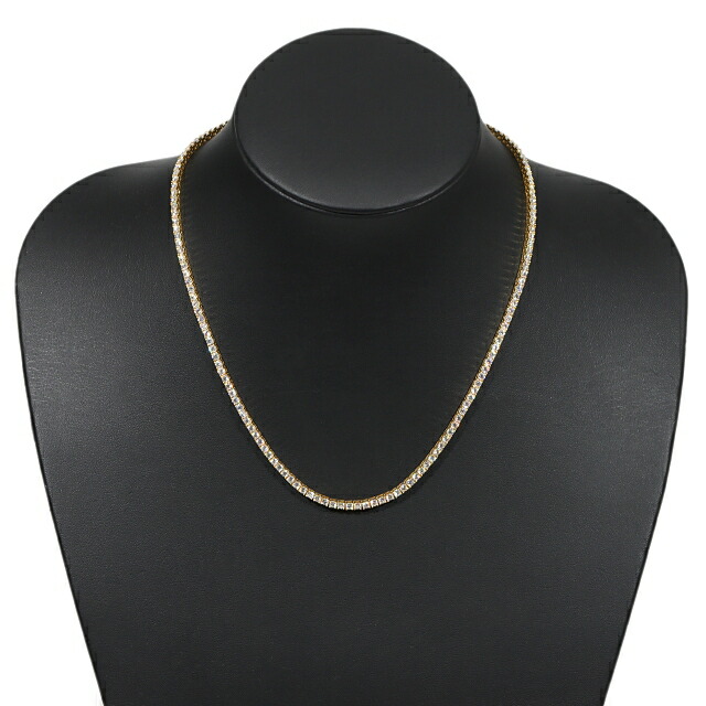 楽天市場】モアサナイト ネックレス テニスネックレス 2.5mm ゴールド