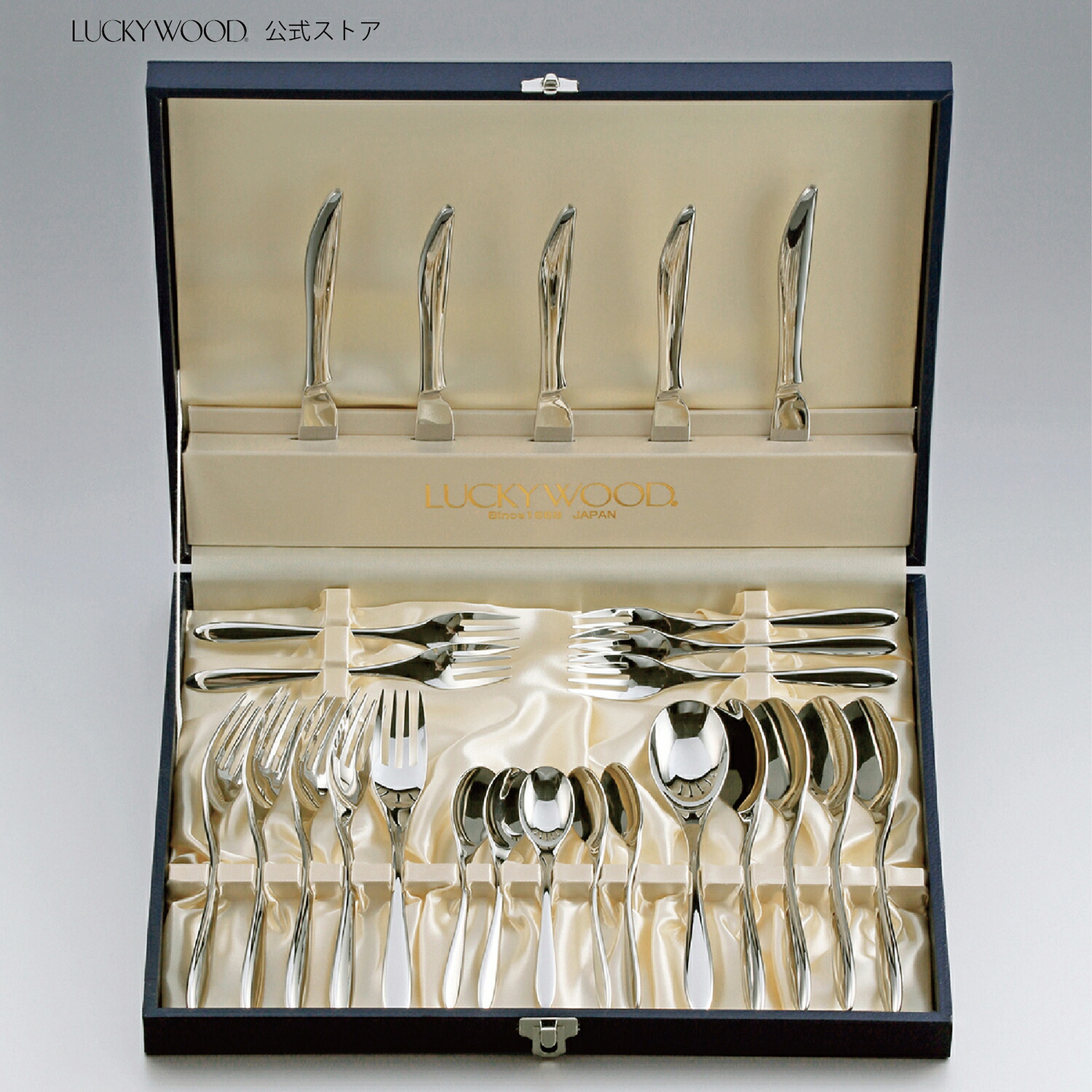 G①②③F②③ラッキーウッド　スカンジナビア　カトラリーセット ラッキーウッド〈スカンジナビア〉25本 ディナーセット(5客用)の