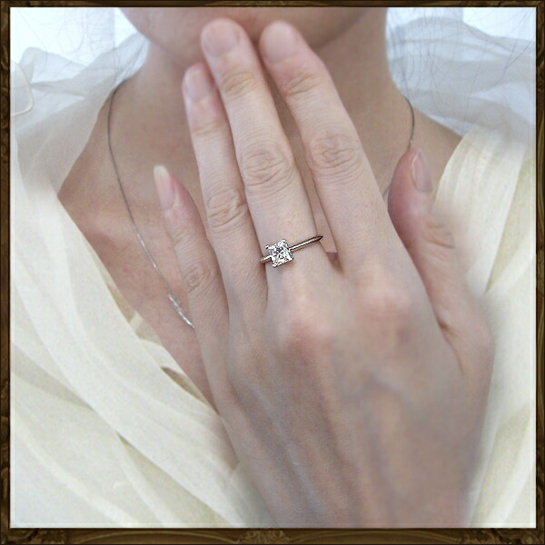 楽天市場】【中央宝石研究所 鑑定書付】pt950【1.0ctUP】プリンセス