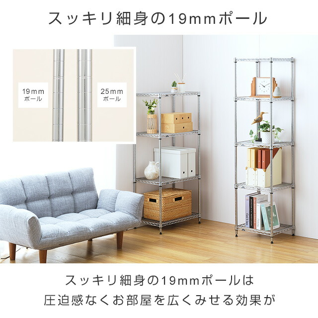 楽天市場】＼3/4~5限定！P5倍／ ラック スリム 幅40 5段 奥行35 高さ