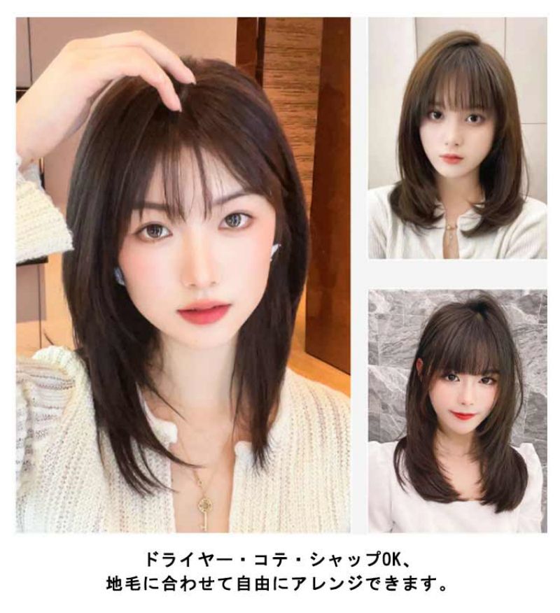 楽天市場】人毛100% 自然 フルウィッグ 自然黒 ミセス フルウィッグ 人