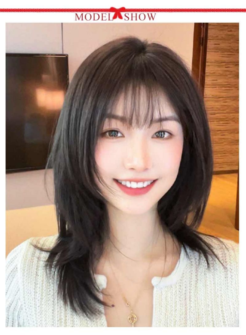 楽天市場】人毛100% 自然 フルウィッグ 自然黒 ミセス フルウィッグ 人