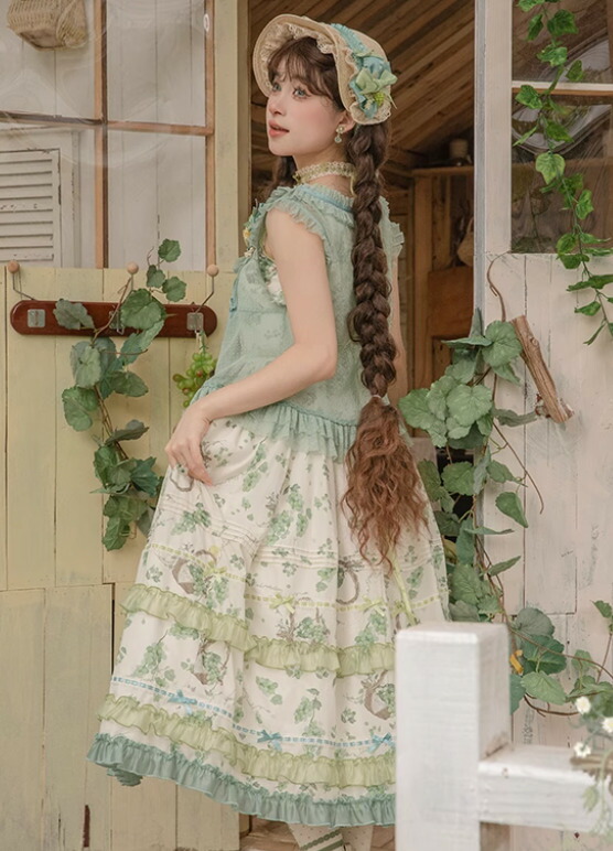 楽天市場】ロリータファッション ジャンパースカート のみ フリル ひざ