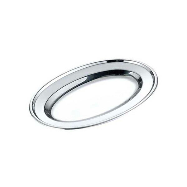 楽天市場】18-0ステンレス 巻渕小判皿 8吋 (92108) 19×12cm 厨房用品