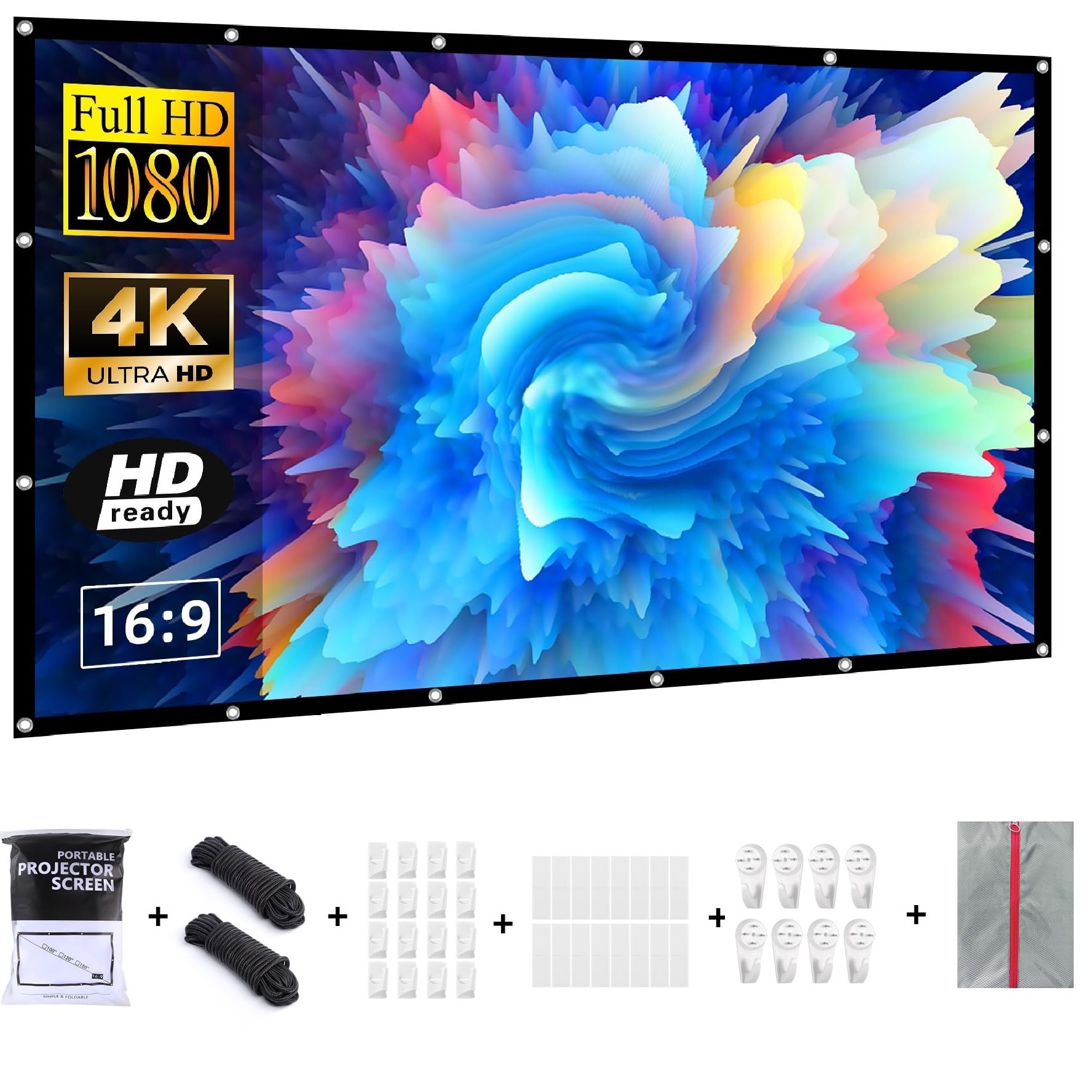 楽天市場】プロジェクター スクリーン 150インチ サイズ VERORK 16:9