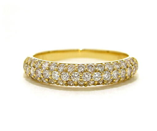 楽天市場】ダイヤモンド パヴェ リング 0.5ct イエローゴールド