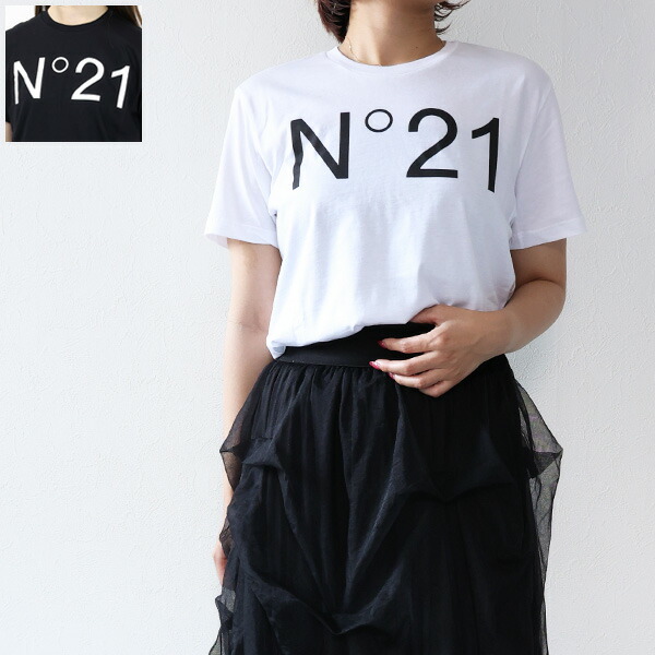 楽天市場】N 21 ヌメロヴェントゥーノ Logo Print Cotton T-Shirts T