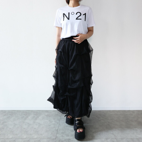 楽天市場】N 21 ヌメロヴェントゥーノ Logo Print Cotton T-Shirts T