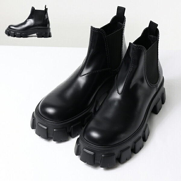 楽天市場】PRADA プラダ CHELSEA BOOTS ショートブーツ アンクルブーツ