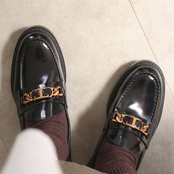 楽天市場】TODS トッズ T Chain Leather Loafers レザー ローファー